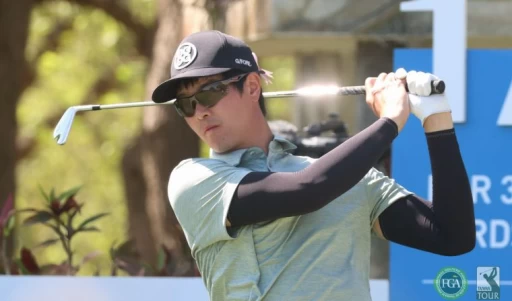 第三回合何勁宏三天成績(-8)暫列第三。鍾豐榮攝影