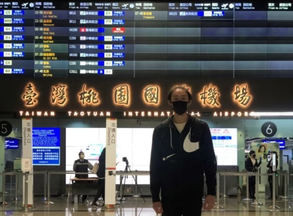 張弘稜搭機赴美向海盜報到新球季挑戰低A。官方提供