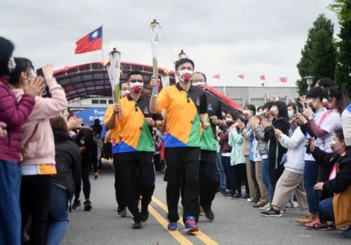 全中運聖火隊今從花蓮縣政府出發,以逆時針方向展開12天環台繞行傳遞。花蓮縣政府提供