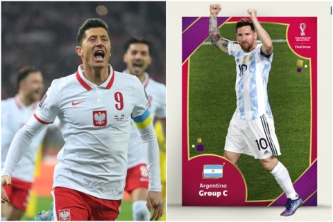 梅西(Lionel Messi)vs. 萊萬多夫斯基(Robert Lewandowski )是預賽一大看點。合成照片
