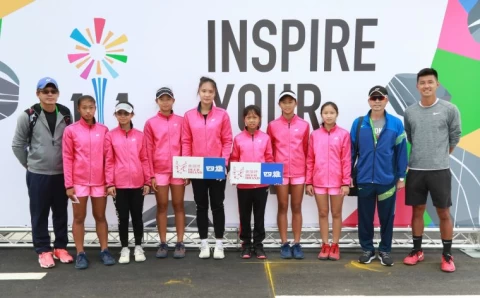 三重高中首度闖入全中運國女組團體金牌戰。四維體育推廣教育基金會提供