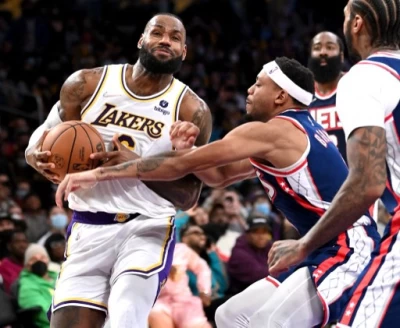 Lebron James最近5年就有2年缺席季後賽。法新社