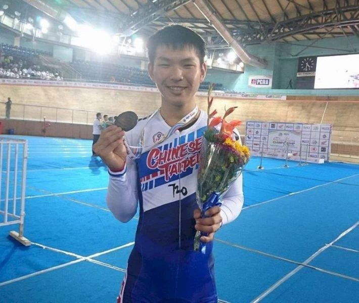 李文昭在2017年亞洲自由車場地錦標賽奪銅。資料照片