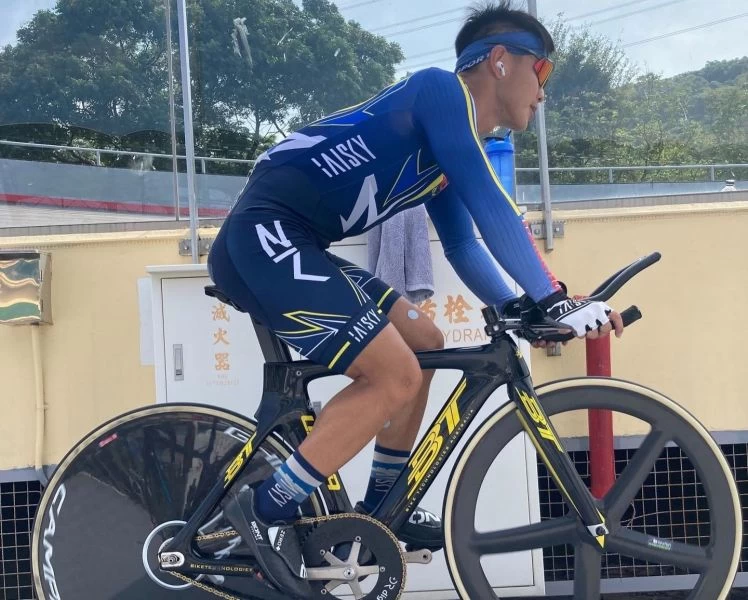 李文昭去年全運為新竹縣奮戰的畫面。摘自李文昭臉書