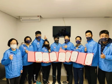 蔡英文總統得知捷報,由代表團轉發賀電恭賀選手優異表現。體育署提供