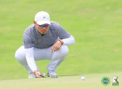 林冠伯兩回合總桿141桿(-3)，暫並列第二。TPGA提供_葉勇宏攝