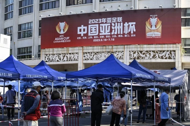 中國停辦2023年亞洲盃足球賽。法新社