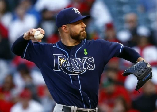 光芒先發老將克魯伯（Corey Kluber），本季出賽6場共1勝2敗。法新社