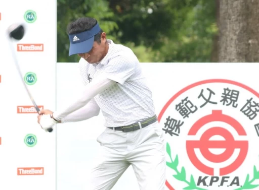 2022ThreeBond模範父親挑戰賽第一回合翁永田69桿(-3)暫並列第三。鍾豐榮攝影