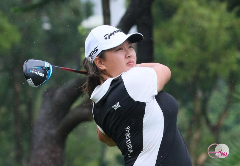 業餘選手陳俋儒第一回合平標準桿的72桿暫並列第三。TLPGA提供/葉勇宏攝影