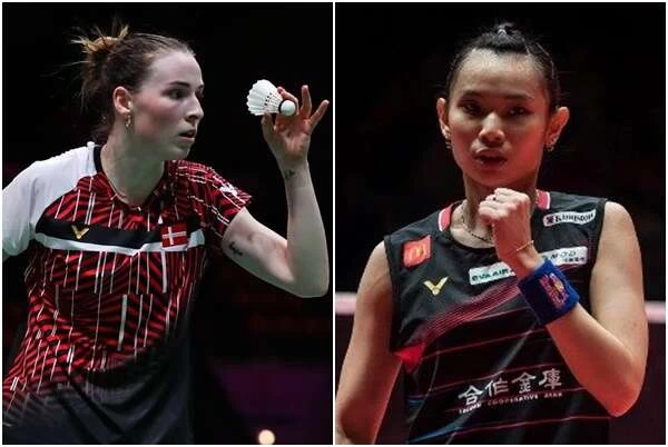 戴資穎(右)女單8強將對上潔克絲菲德。合成照片