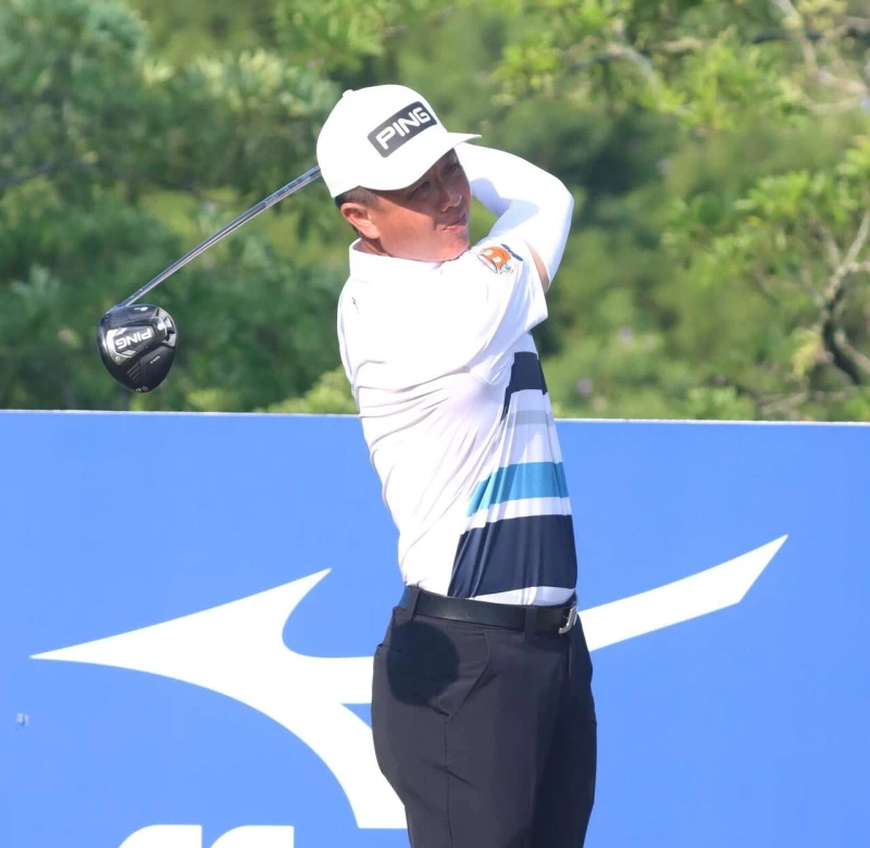 肇喜登峰美津濃公開賽第一回合宋孟璋68桿 4暫並列第三。鍾豐榮攝影