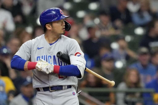 鈴木誠也連續兩戰轟下致勝分。 法新社