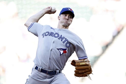 藍鳥先發投手史崔普林(Ross Stripling),近7場得3勝2敗,ERA來到2.55、WHIP更是1.05的表現。法新社