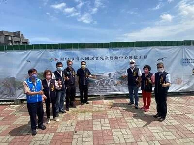 清水國民暨兒童運動中心工程全面展開。(台中運動局提供)