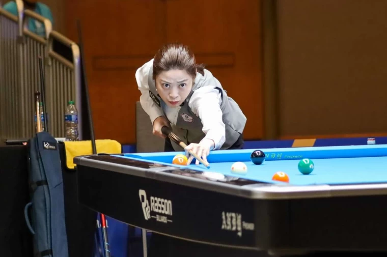伯明罕世界運動會撞球選手周婕妤晉級八強。體育署提供