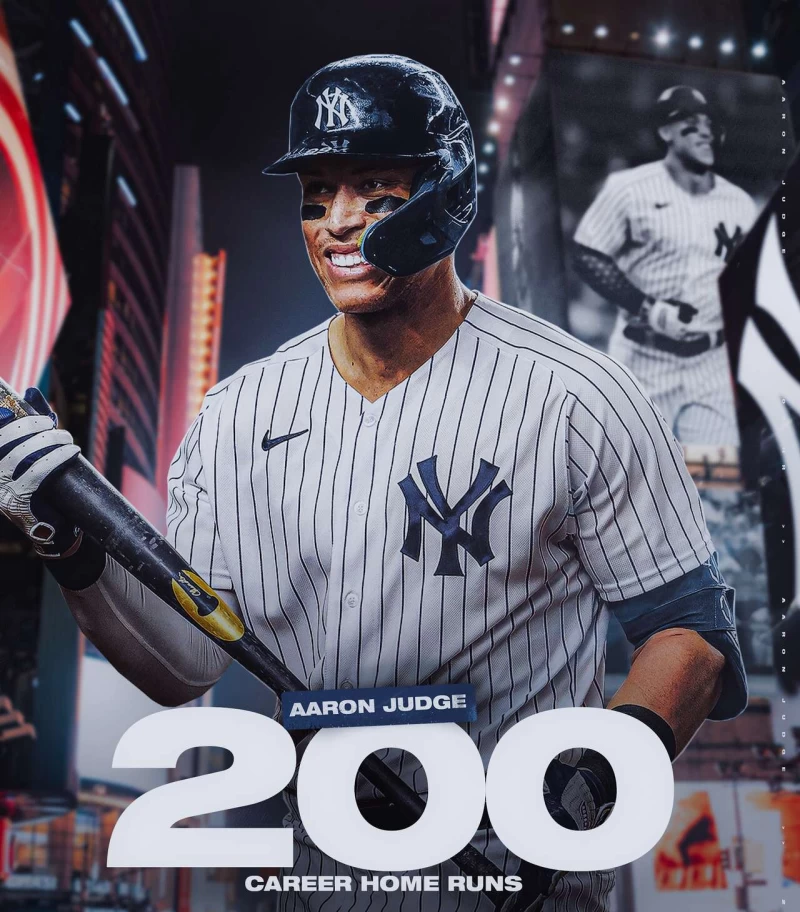 賈吉生涯200轟。摘自MLB推特