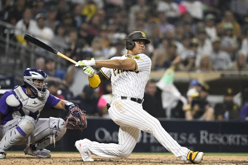 Juan Soto 空降聖地牙哥球迷樂開懷！法新社