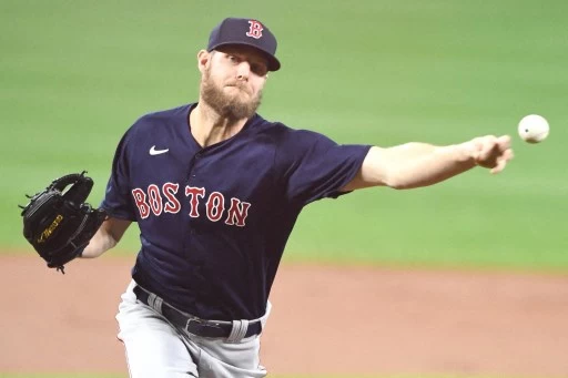 紅襪「拍賣哥」塞爾(Chris Sale)騎車自摔賽季報銷。法新社
