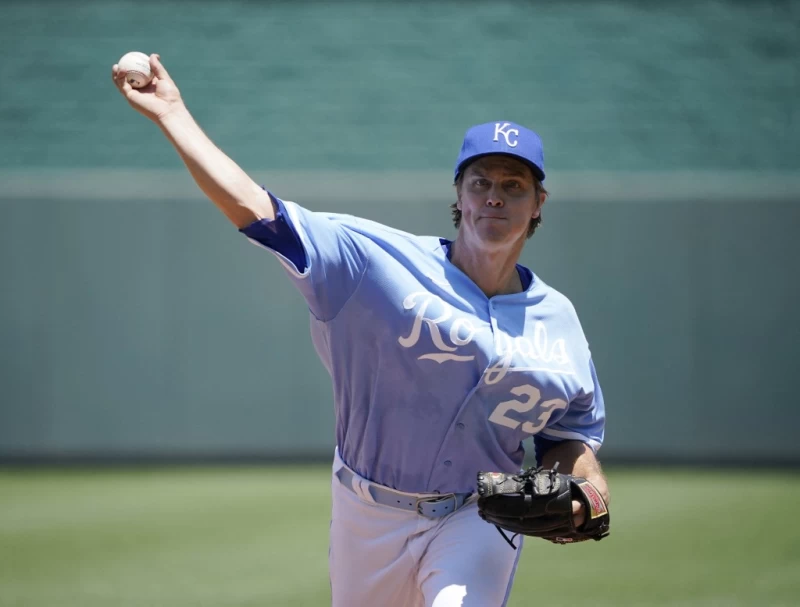 皇家主投格林基(Greinke)本季幾乎是主場限定,主客場發揮差距很大。法新社