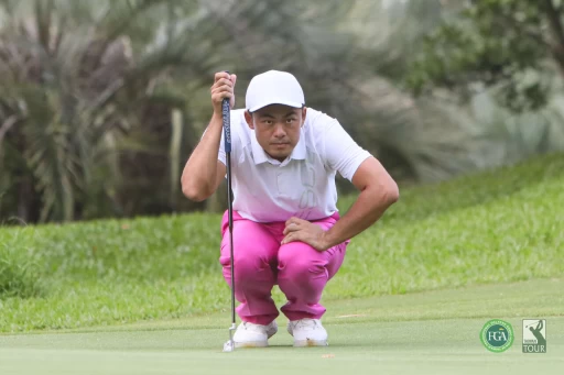 肇喜登峰巡迴賽老爺逐夢公開賽第一回合許立朋以66桿 6暫並列第一。TPGA提供/林聖凱攝