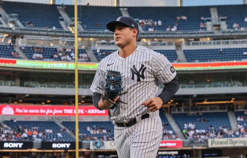 洋基一壘手瑞佐(Anthony Rizzo)挨了球吻後,裁判卻認定他是故意把身體移出。摘自洋基推特