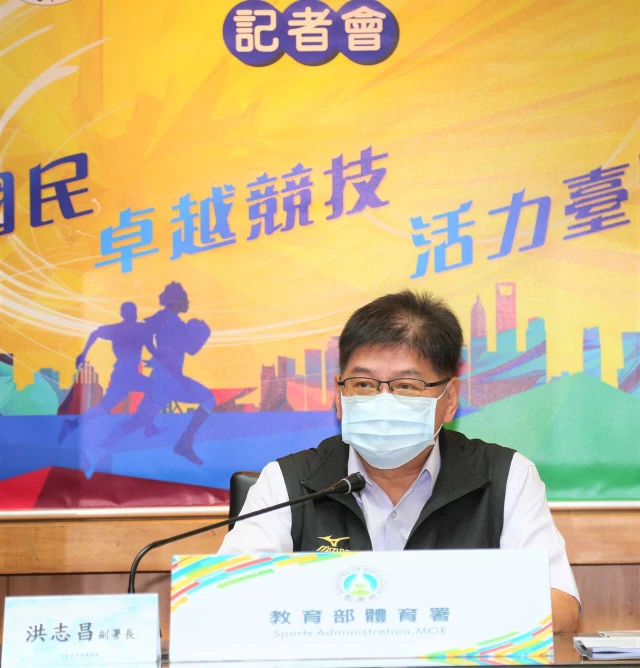 體育署制定共用型足球場規劃設計參考手冊,圖為體育署副署長洪志昌。體育署提供