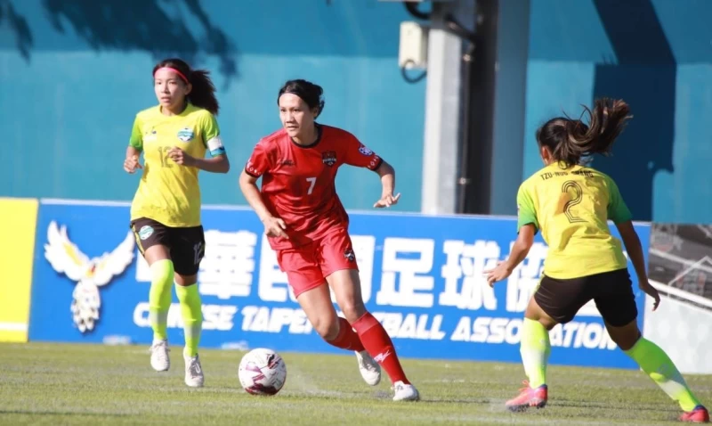 陳雅惠攻進全場唯一1球。花蓮女足提供