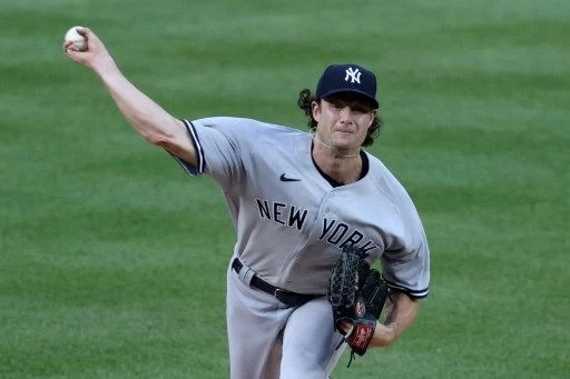 洋基柯爾(Gerrit Cole)被酸是假硬漢。法新社