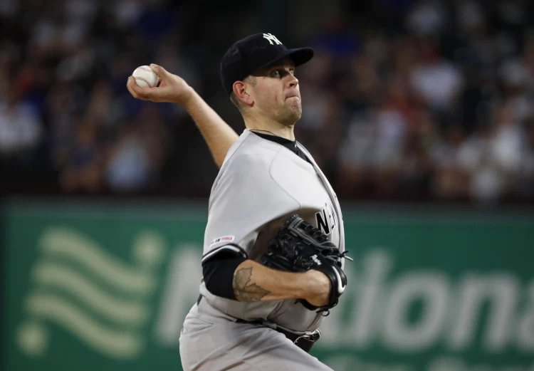 「鷹王」(James Paxton)爽領1.8億又報銷。法新社