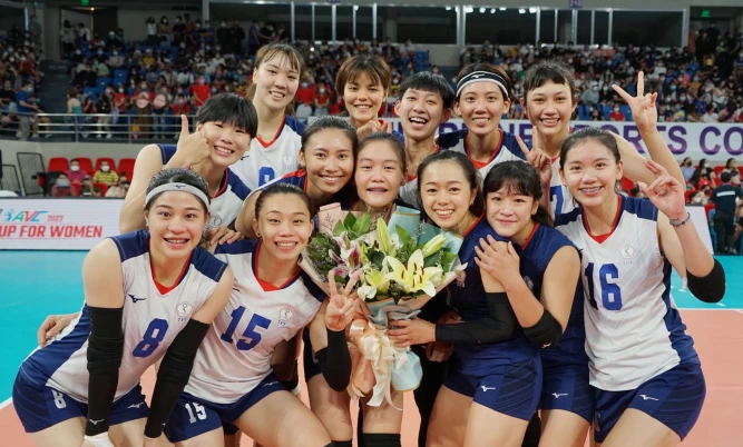 2022年亞洲盃女子排球錦標賽,中華女排獲第五。摘自AVC官網站