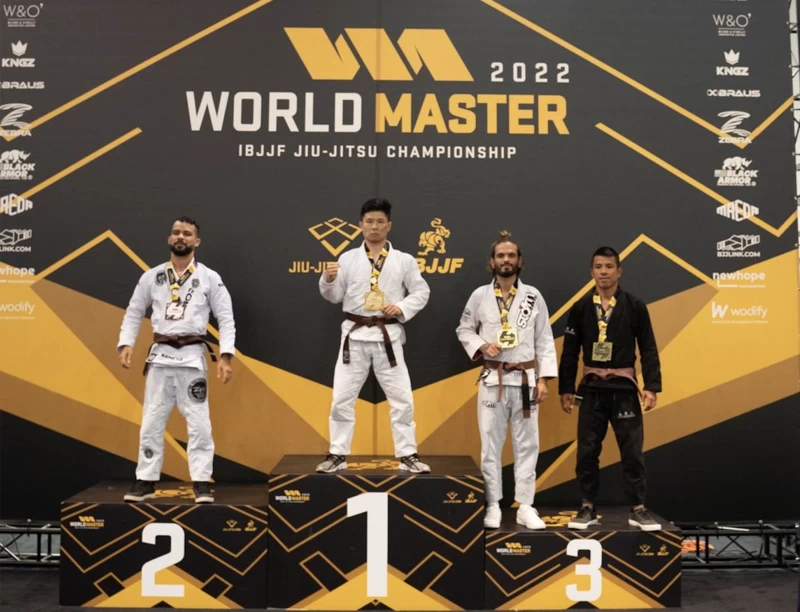 徐仕瑾勇奪World Master柔術世界大師賽金牌。徐仕瑾提供