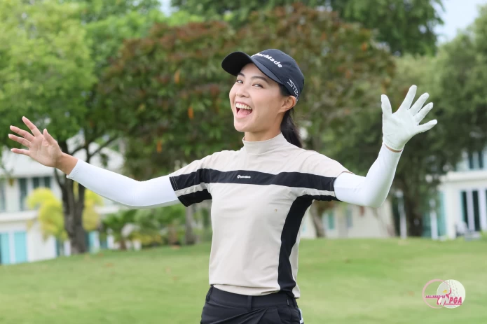 張靖翎兩回合總桿低於標準桿1桿的143桿暫並列第36。TLPGA提供/葉勇宏攝