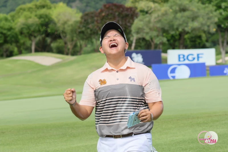 泰國選手帕查拉朱達PATCHARAJUTAR KONGKRAPHAN 18第18洞抓鳥成功以一桿之差奪下冠軍。TLPGA提供/葉勇宏攝