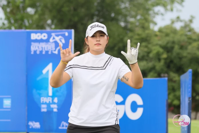 王莉甯兩回合總桿低於標準桿3桿的141桿,參賽的台灣選手中成績最佳暫並列第24。TLPGA提供/葉勇宏攝