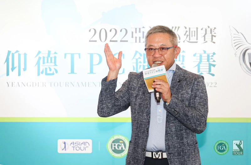 林口球場董事邱忠賢致詞。林聖凱攝