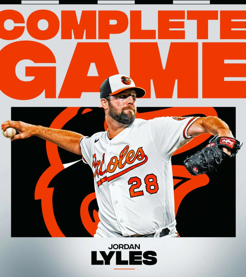 金鶯萊爾斯(Jordan Lyles),防禦率4.50,上一場面對老虎完投九局僅失一分,狀況相當不錯。摘自MLB推特