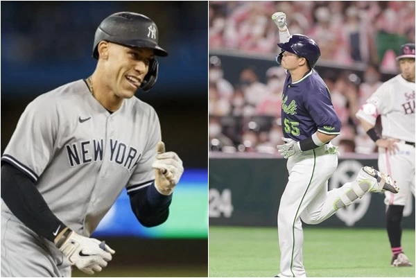 村上宗隆(右)、賈吉關鍵時刻卡彈準備重新開火。合成照片