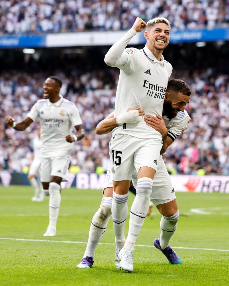 巴爾韋德(Federico Valverde)射進第二球。摘自皇馬推特