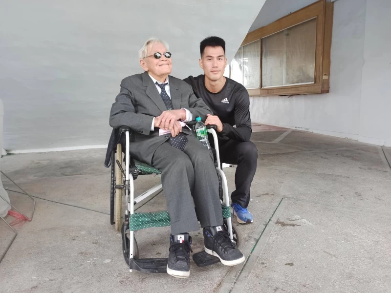楊俊瀚的91歲阿公還特別來看他比賽。詹健全攝