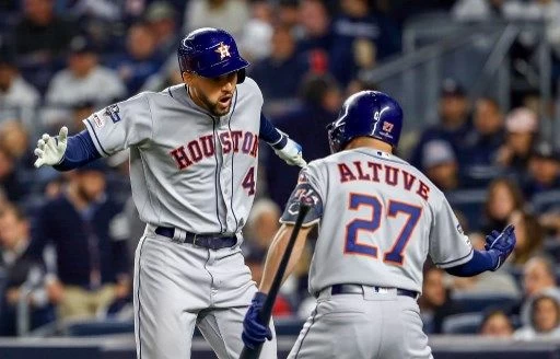 主力打線奧圖維(José Altuve,右)等人都有有亮眼表現。法新社