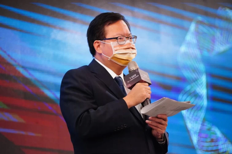 中華足協新任理事長鄭文燦致詞。（張克銘攝）