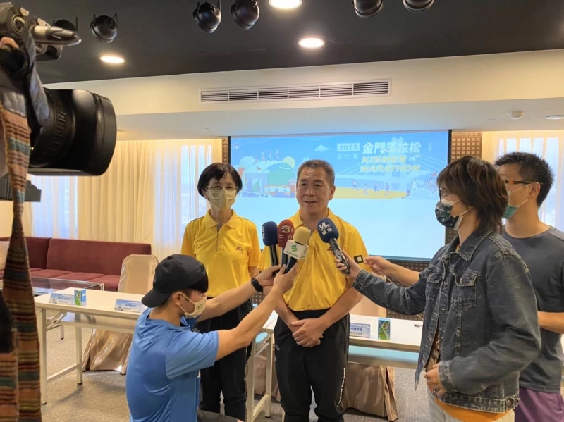 金門縣政府陳祥麟秘書長及金門縣政府教育處黃雅芬處長受訪。大會提供
