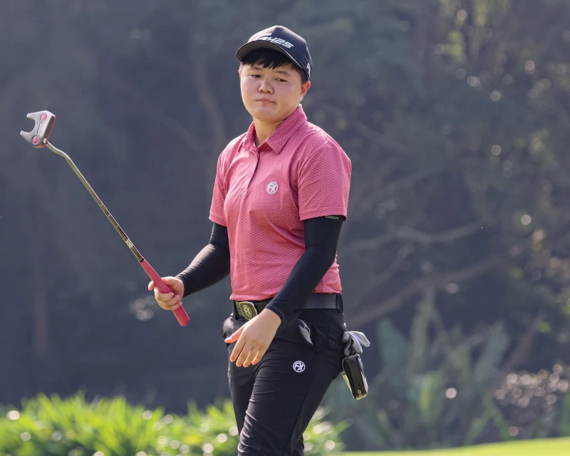 石澄璇18洞錯失抓鳥機會,最終以三回合總桿209桿 獲得亞軍。TLPGA提供/葉勇宏攝