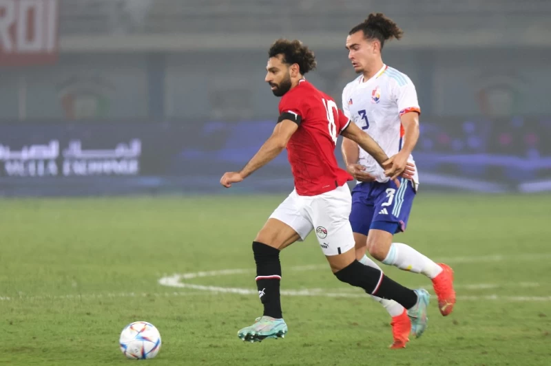 由薩拉(Mohamed Salah)領軍的埃及隊爆冷擊敗比利時。法新社