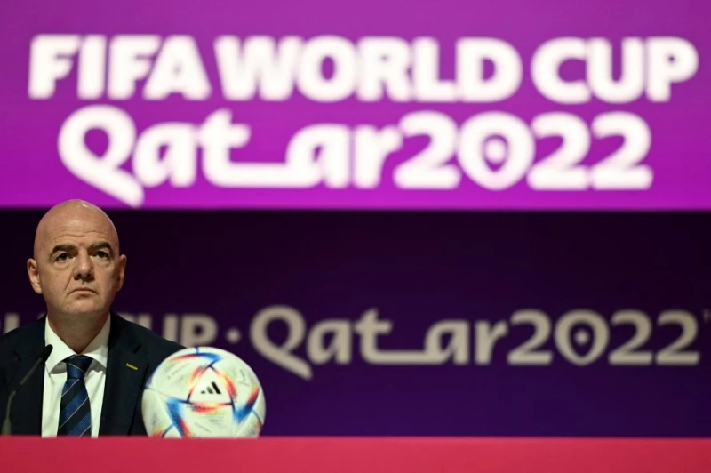 國際足總主席因凡蒂諾(Gianni Infantino)奉砲砲轟西方對卡達的質疑。法新社