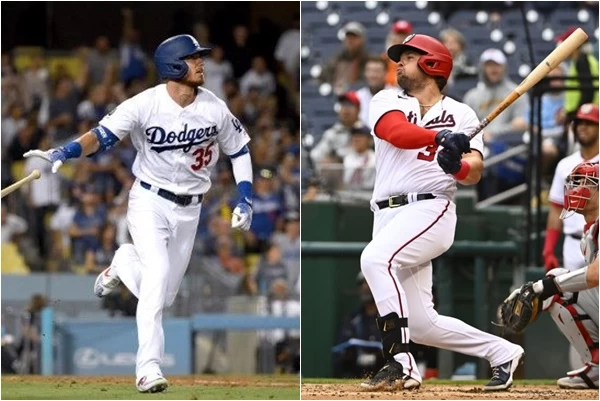 昔日國聯MVP貝林格（Cody Bellinger，左）以及前年美聯全壘打王沃特（Luke Voit）都成為自由人。合成照片