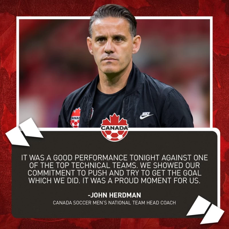 加拿大的英國籍總教練赫德曼(John Herdman)。摘自加拿大足球推特