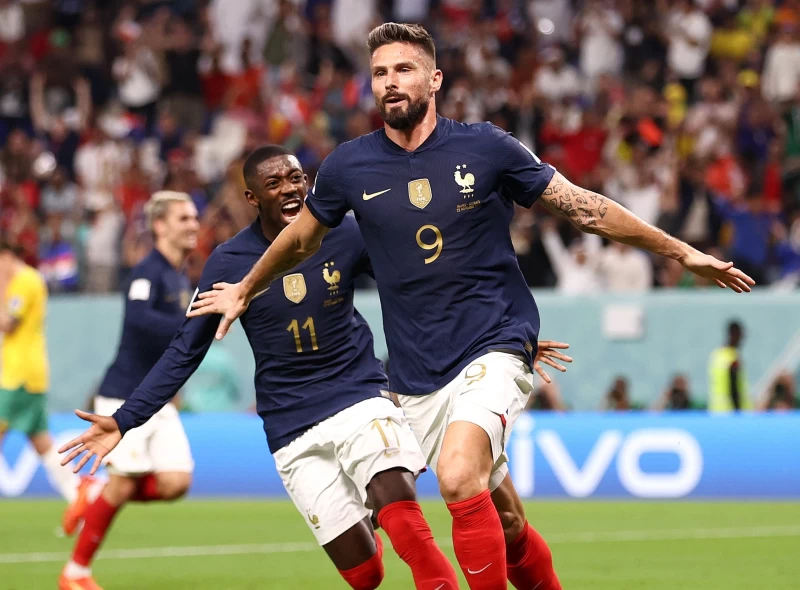 吉魯(O. Giroud)梅開二度。摘自官方推特