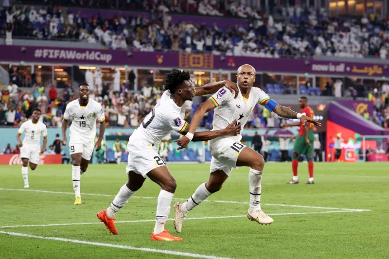 迦納隊長隊長阿尤(André Ayew)扳平。摘自官方推特